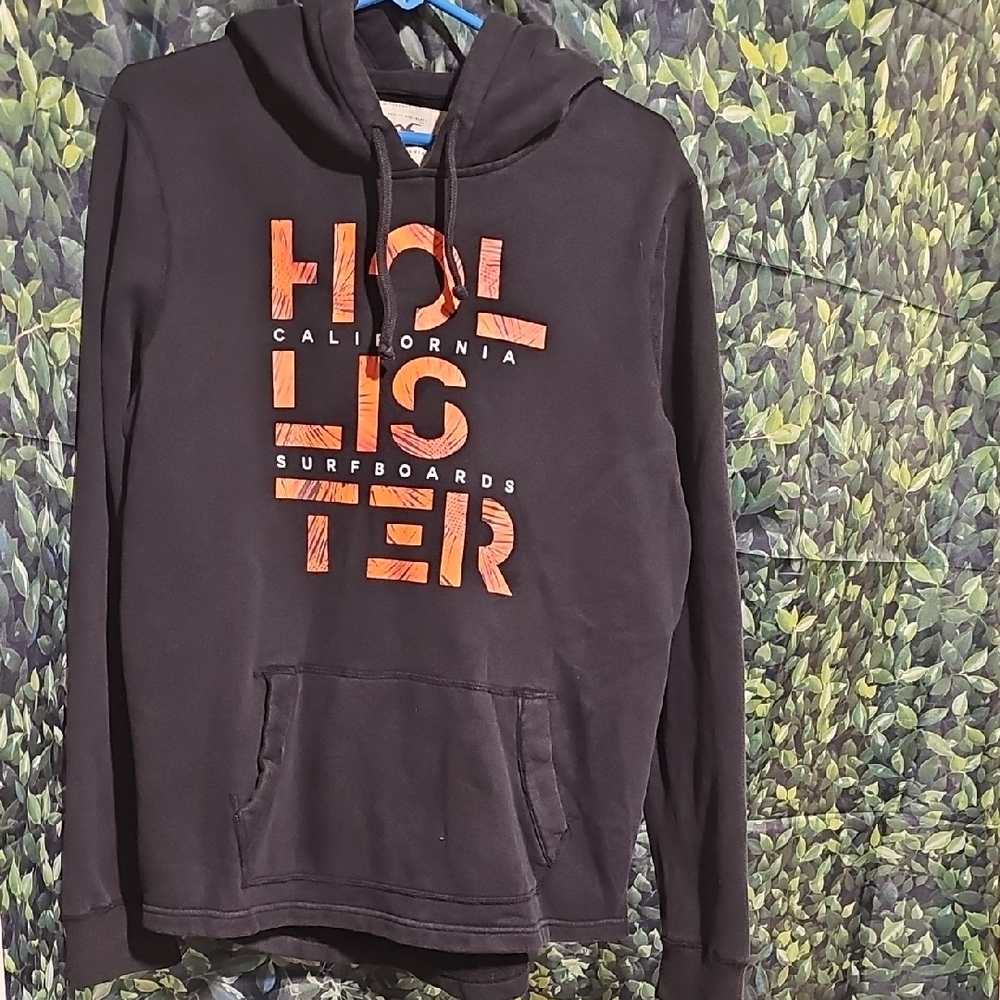 Hollister‎ Men's Hoodie with Orange Graphic